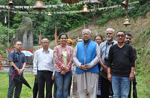 The Governor of Arunachal Pradesh Shri P.B. Acharya at the Sidheswar Nath Temple at Lower Subansiri District� Zero on 30th June�2017.